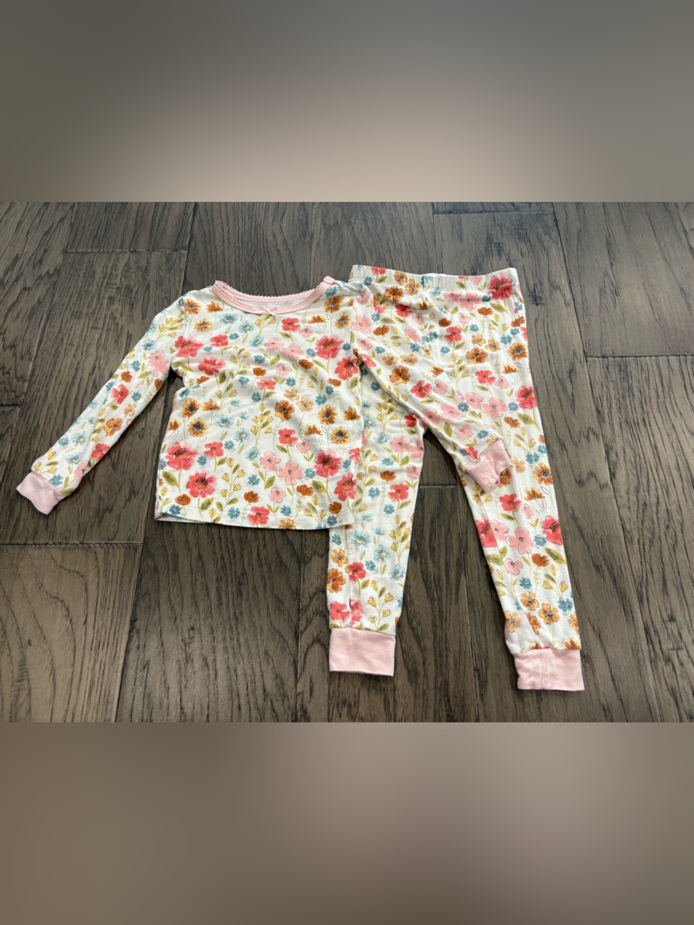 Little Me Floral Long-Sleeve Pajama Set